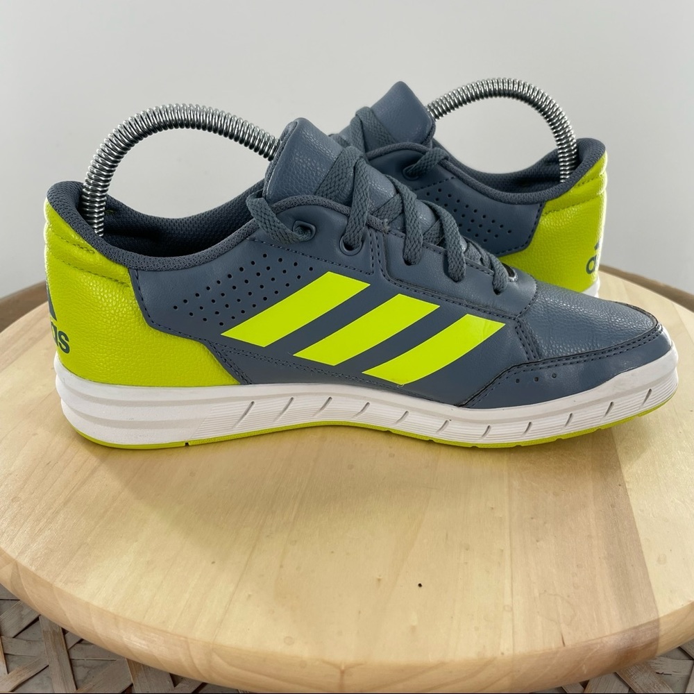 Adidas Alta Sport Men's Size 5 Blue Neon Green, Leather - Picture 6 of 9